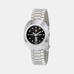 Diastar Men Automatic Black Dial Analog Stainless Steel Watch R12408613