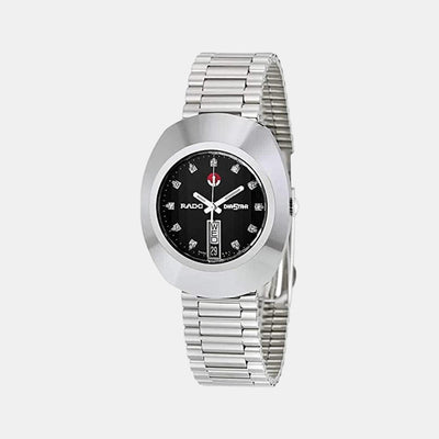 Diastar Men Automatic Black Dial Analog Stainless Steel Watch R12408613