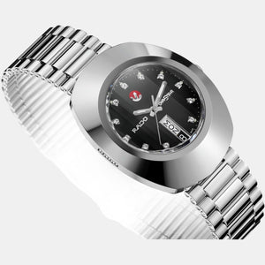 Diastar Men Automatic Black Dial Analog Stainless Steel Watch R12408613