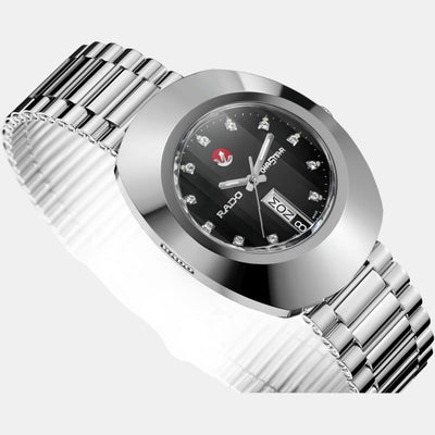 Diastar Men Automatic Black Dial Analog Stainless Steel Watch R12408613