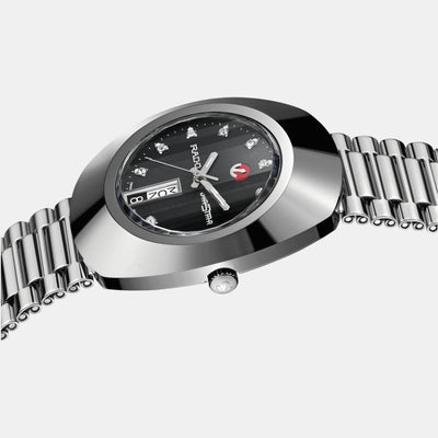Diastar Men Automatic Black Dial Analog Stainless Steel Watch R12408613