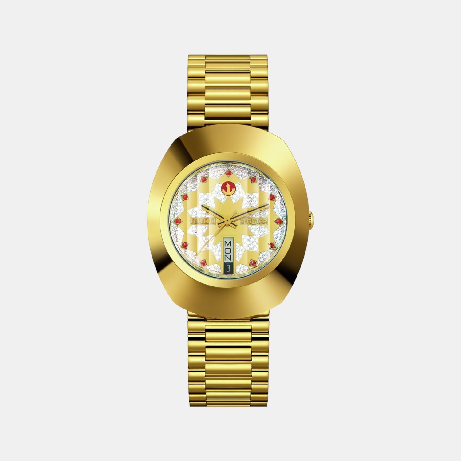 Diastar Men Automatic Gold Dial Analog Stainless Steel Watch R12413073
