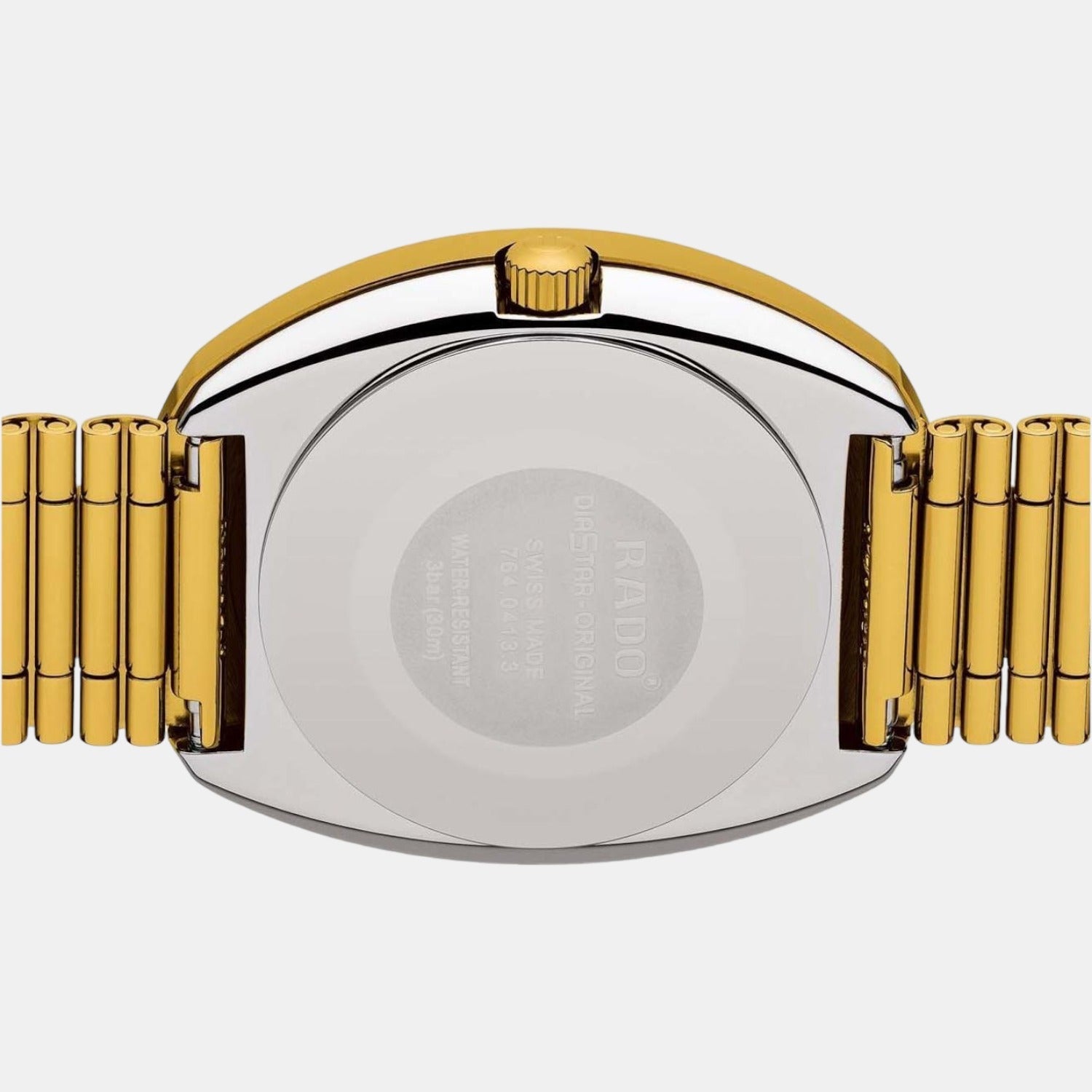 Diastar Men Quartz Gold Dial Analog Stainless Steel Watch R12413193
