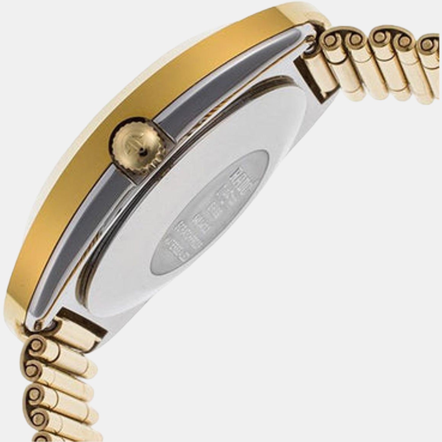 Diastar Men Quartz Gold Dial Analog Stainless Steel Watch R12413313