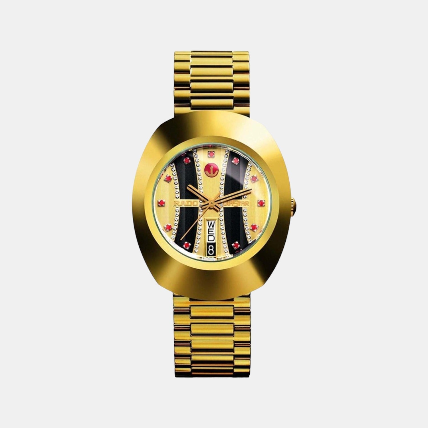 Diastar Men Quartz Gold Dial Analog Stainless Steel Watch R12413323