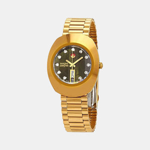 Diastar Men Automatic Green Dial Analog Stainless Steel Watch R12413533