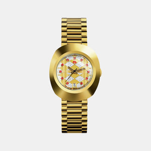 Diastar Women Automatic Gold Dial Analog Stainless Steel Watch R12416193