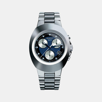 Diastar Men Quartz Blue Dial Chronograph Stainless Steel Watch R12638173