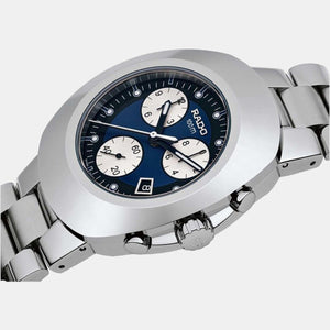 Diastar Men Quartz Blue Dial Chronograph Stainless Steel Watch R12638173