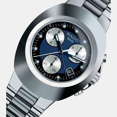 Diastar Men Quartz Blue Dial Chronograph Stainless Steel Watch R12638173