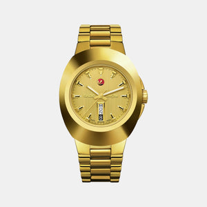 Diastar Men Automatic Gold Dial Analog Stainless Steel Watch R12999253