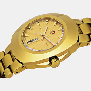 Diastar Men Automatic Gold Dial Analog Stainless Steel Watch R12999253