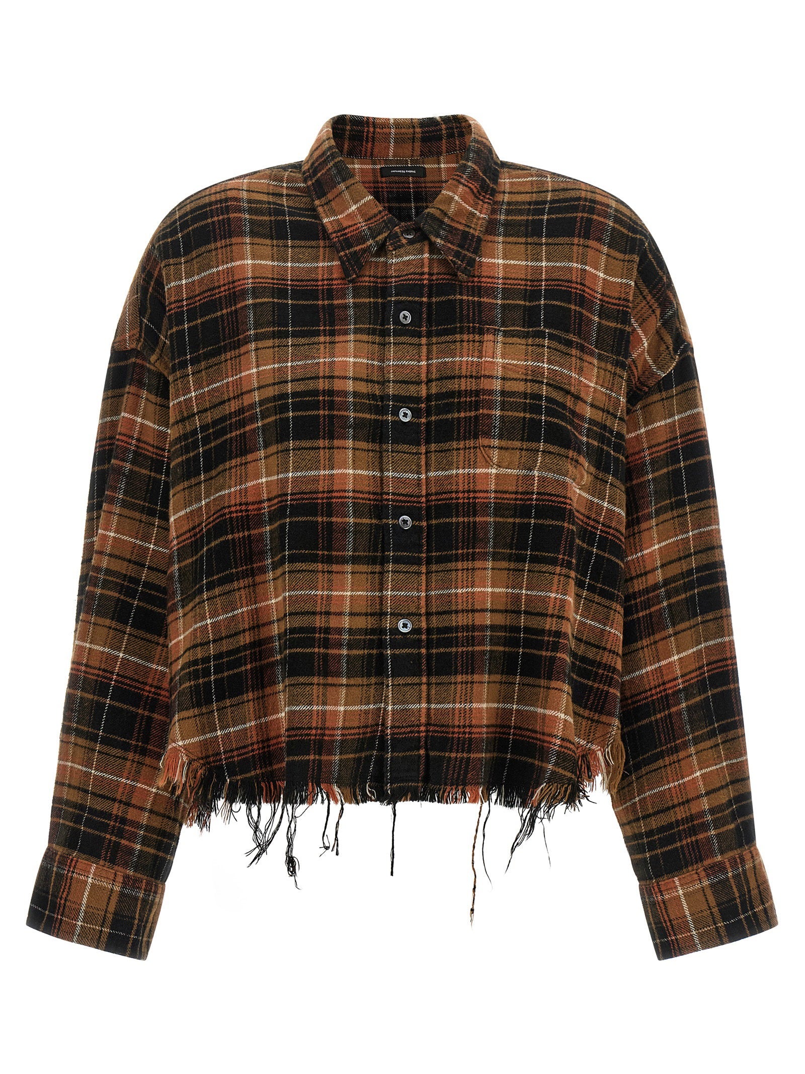 R13 Raw Cut Cropped Shirt