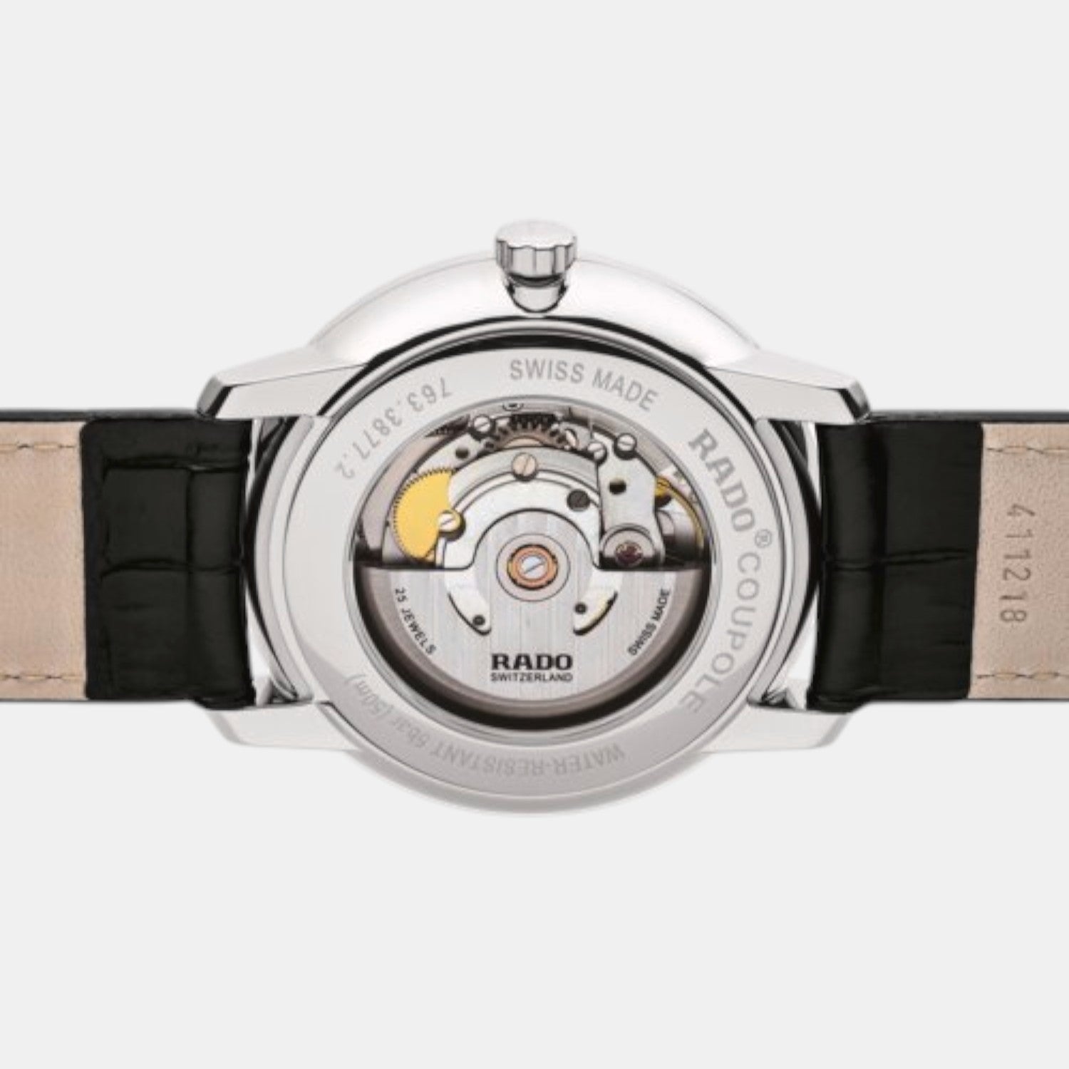 Coupole Men Automatic White Dial Analog Leather Watch R22876015