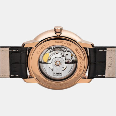Coupole Men Automatic White Dial Analog Leather Watch R22877025