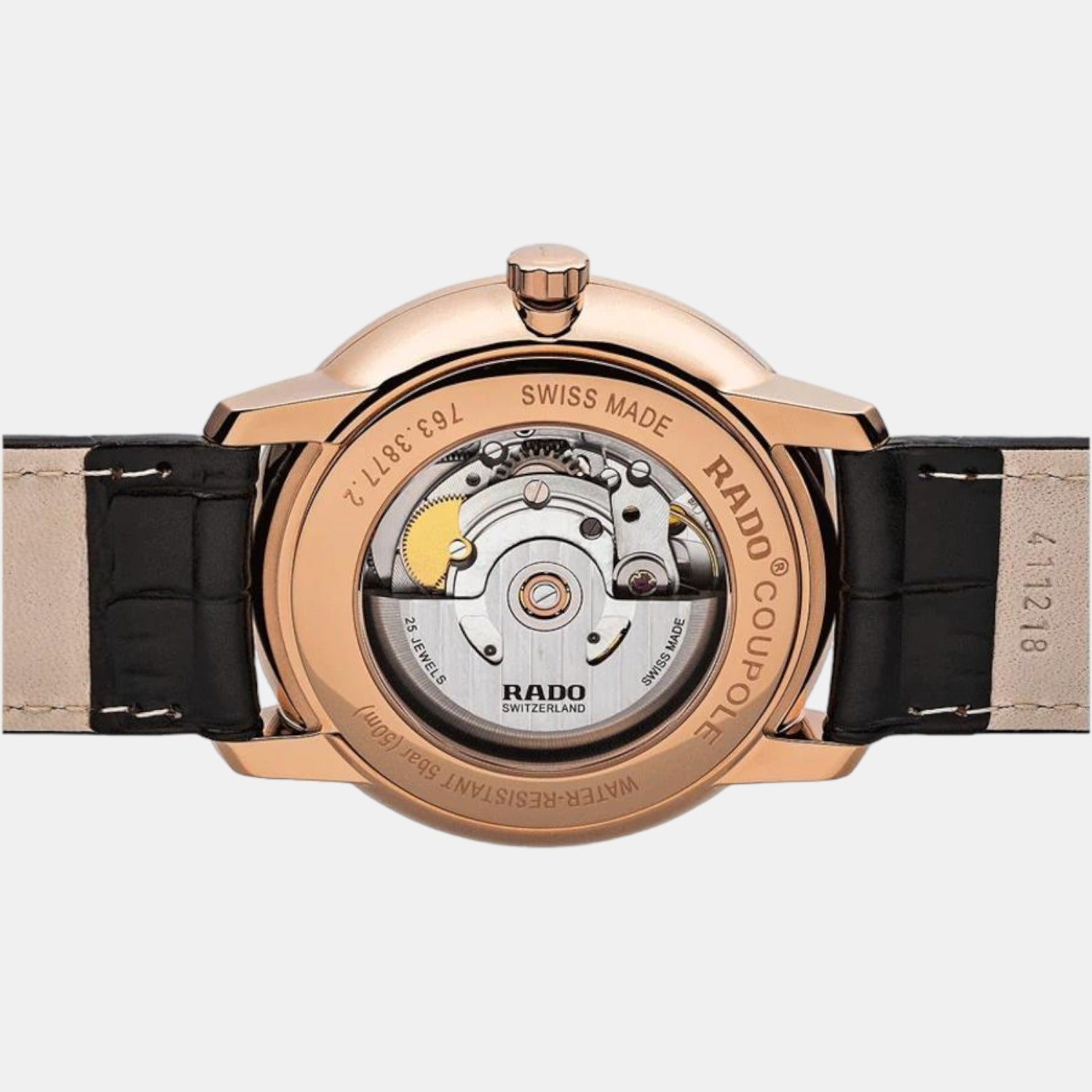 Coupole Men Automatic White Dial Analog Leather Watch R22877025