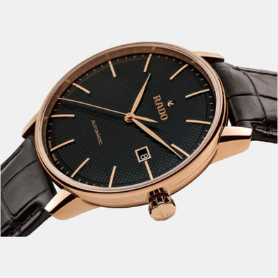 Coupole Men Automatic Black Dial Analog Leather Watch R22877165