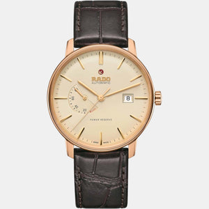 Coupole Men Automatic Beige Dial Analog Leather Watch R22879315