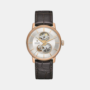 Coupole Men Automatic White Dial Analog Leather Watch R22895025