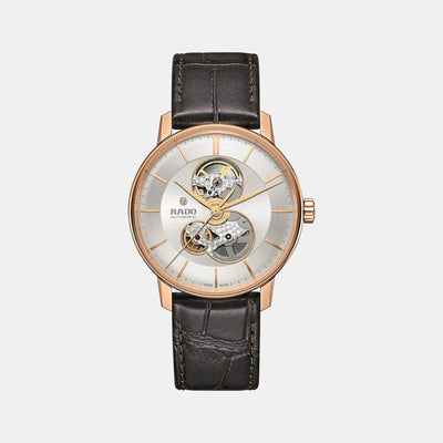 Coupole Men Automatic White Dial Analog Leather Watch R22895025