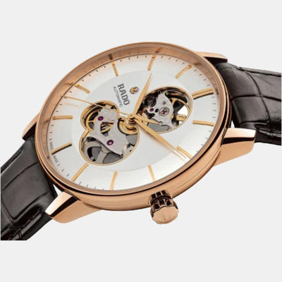 Coupole Men Automatic White Dial Analog Leather Watch R22895025