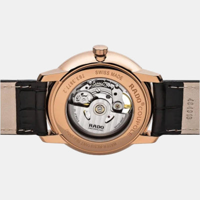 Coupole Men Automatic White Dial Analog Leather Watch R22895025