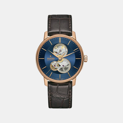 Coupole Men Automatic Blue Dial Analog Leather Watch R22895215