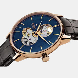 Coupole Men Automatic Blue Dial Analog Leather Watch R22895215