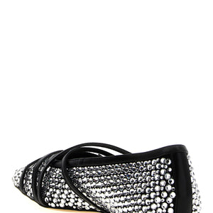 Mach & Mach Crystal Net Ballet Flats