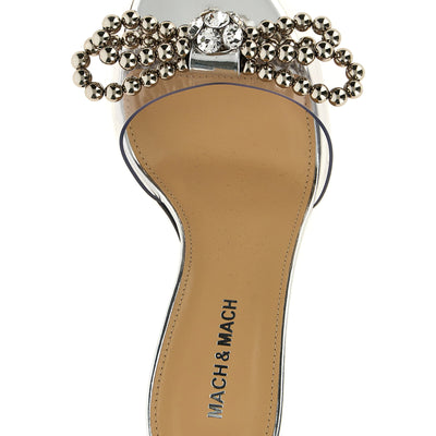 Mach & Mach Stud Bow Sandals