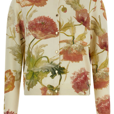 Carolina Herrera Floral Print Cardigan