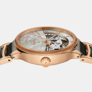 Centrix Women Automatic Silver & Rose Gold Dial Analog Ceramic Watch R30029912