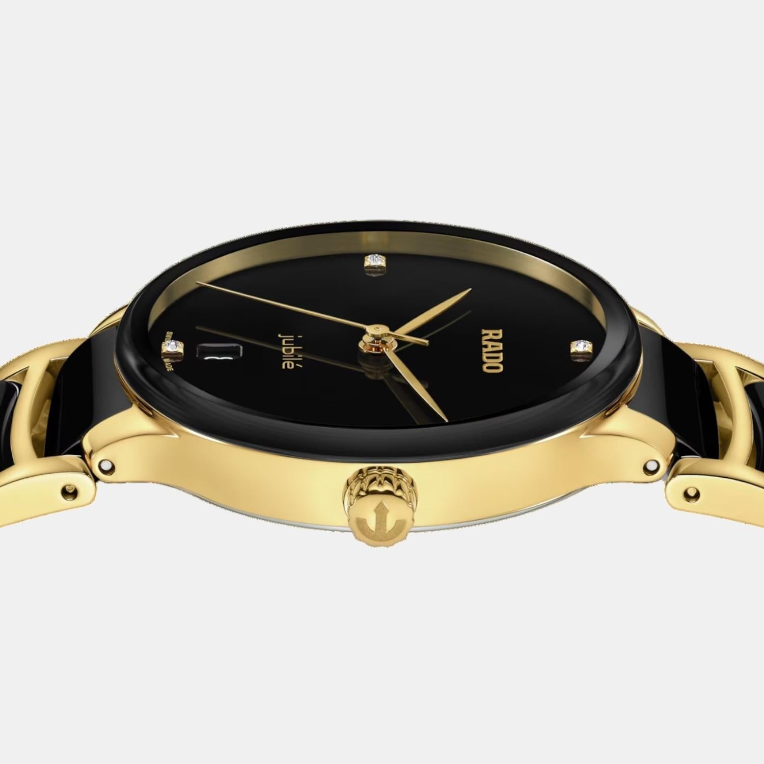 Centrix Women Quartz Black Dial Analog Ceramic Watch R30039712