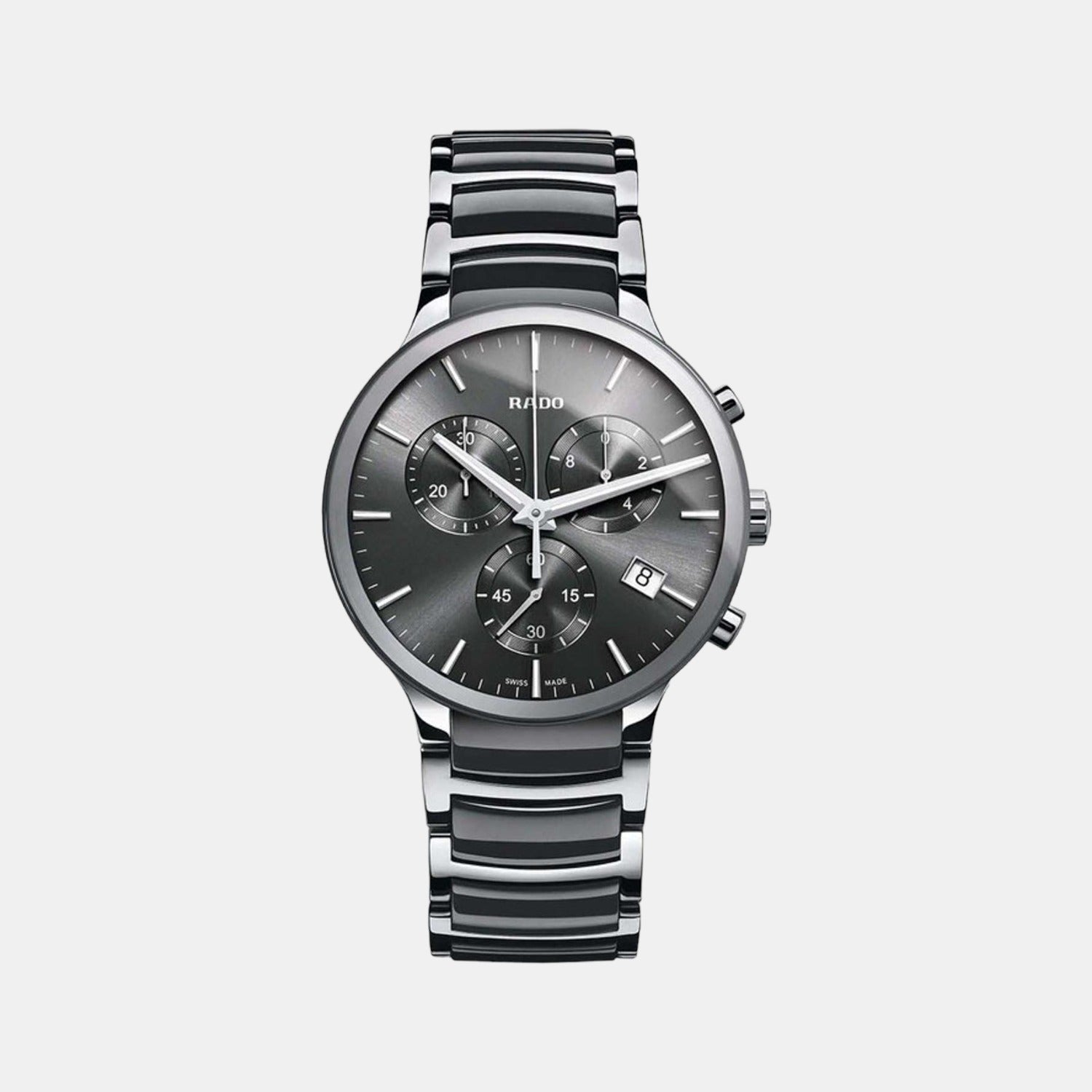Centrix Men Quartz Grey Dial Chronograph Stainless Steel Watch R30122122