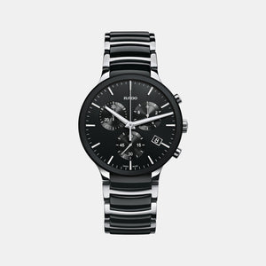 Centrix Men Quartz Black Dial Chronograph Stainless Steel Watch R30130152