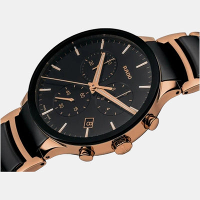 Centrix Men Quartz Black Dial Chronograph Stainless Steel Watch R30187172