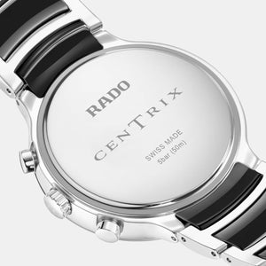 Centrix Men Quartz Black Dial Chronograph Stainless Steel Watch R30210152