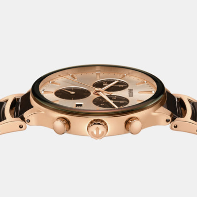 Centrix Men Quartz Champagne Brown Dial Chronograph Stainless Steel Watch R30212402