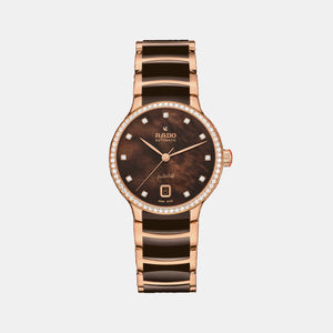Centrix Jublie Women Automatic Brown Mother Of Pearl Dial Analog Stainless Steel Watch R30230922