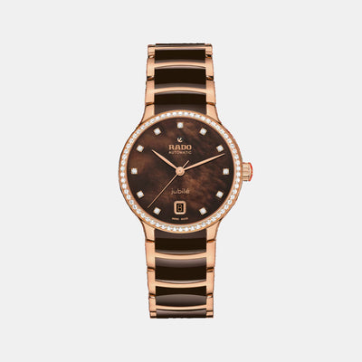 Centrix Jublie Women Automatic Brown Mother Of Pearl Dial Analog Stainless Steel Watch R30230922