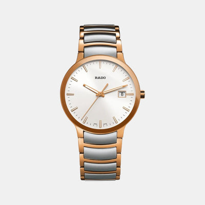 Centrix Men Quartz White Dial Analog Stainless Steel Watch R30554103