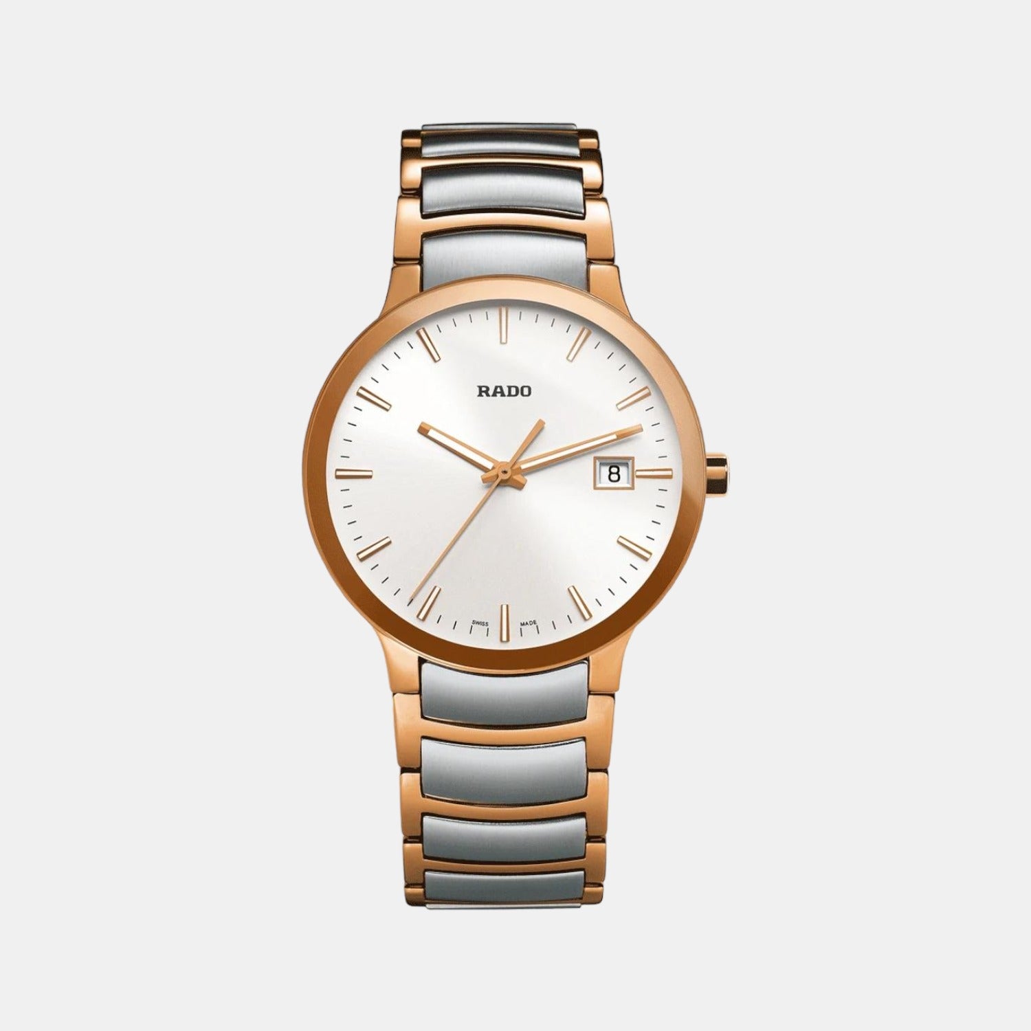 Centrix Men Quartz White Dial Analog Stainless Steel Watch R30554103