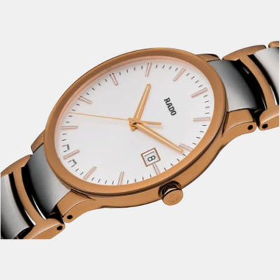 Centrix Men Quartz White Dial Analog Stainless Steel Watch R30554103