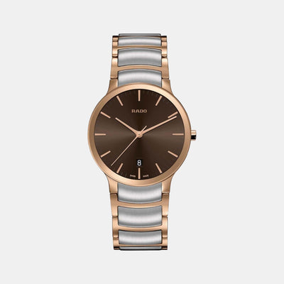 Centrix Unisex Quartz Brown Dial Analog Stainless Steel Watch R30554303