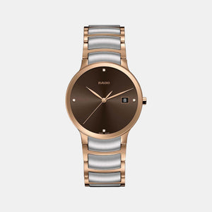Centrix Unisex Quartz Brown Dial Analog Stainless Steel Watch R30554743