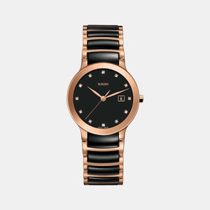 Centrix Women Quartz Black Dial Analog Stainless Steel Watch R30555732