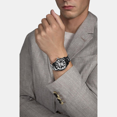 Captain Cook Men Automatic Black Dial Analog Stainless Steel Watch R32105153