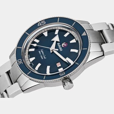 Captain Cook Men Automatic Blue Dial Analog Stainless Steel Watch R32105203