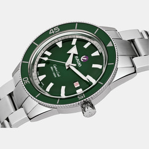 Captain Cook Men Automatic Green Dial Analog Stainless Steel Watch R32105313