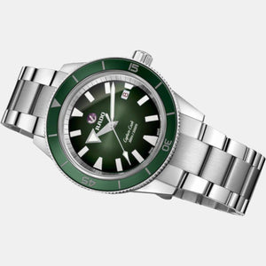 Captain Cook Men Automatic Green Dial Analog Stainless Steel Watch R32105319